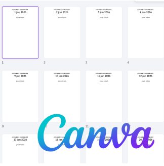 Scheurkalender template in Canva