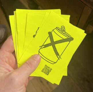 Geen blikjes stickers